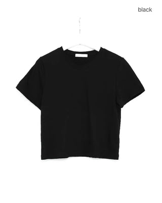 Wide-fit cropped cotton t-shirt