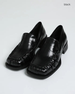 Square Shirring Loafers