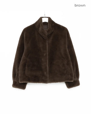Oversized fur jacket