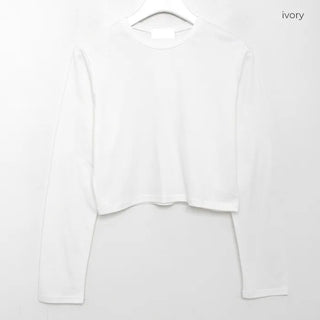 Basic Crop Long T-Shirt