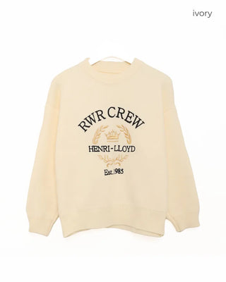 CREW Lettering Stitch Knit