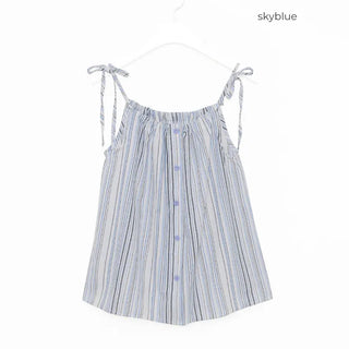 Striped button camisole