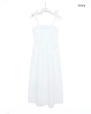 Ribbon flared long skirt