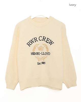 Lettering Round Knit