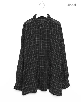 Linen check shirt