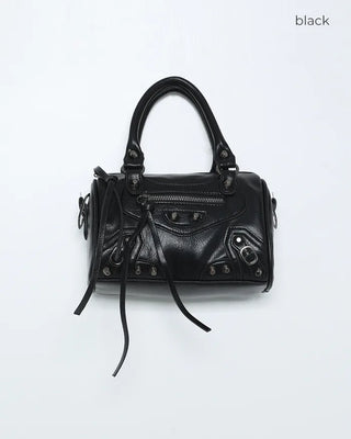 Eyelet Shoulder Mini Boston Bag
