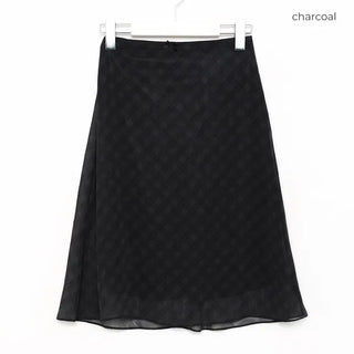 Checked midi skirt