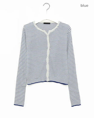 Ribbed border cardigan