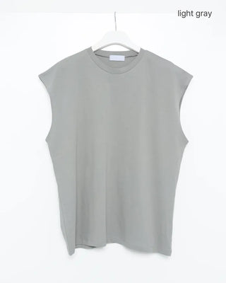 Plain cotton short-sleeved T-shirt