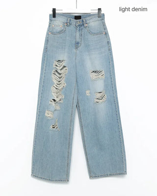 Unique distressed vintage jeans