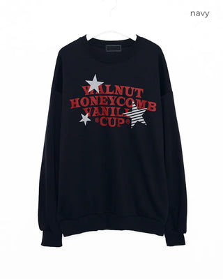 (Unisex) Star Lettering Sweatshirt