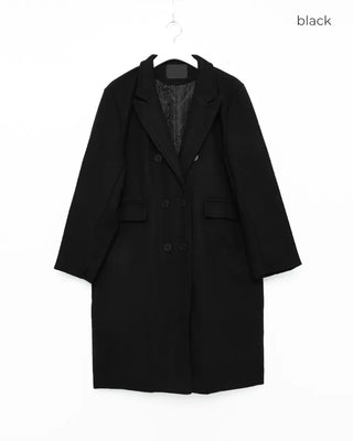 Classic double-breasted long coat