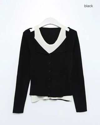 Sleeveless layered cardigan