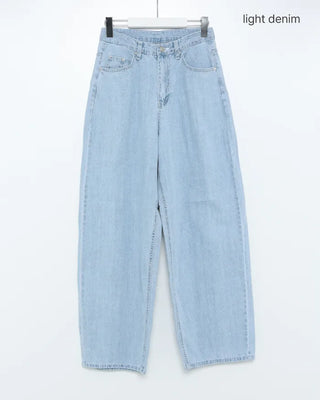 Summer light blue wide denim