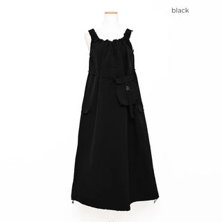 Bag set shirred nylon dress