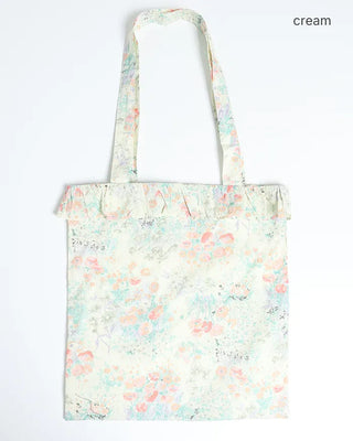Frill Wrap Antique Flower Tote Bag