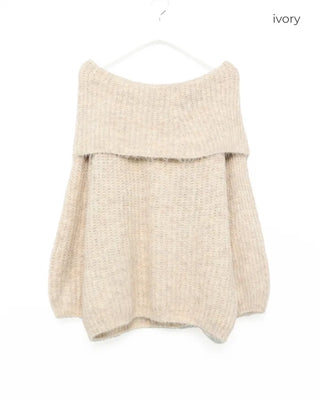 Oversized off-shoulder knit