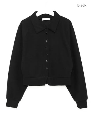 Loose-fit color knit cardigan