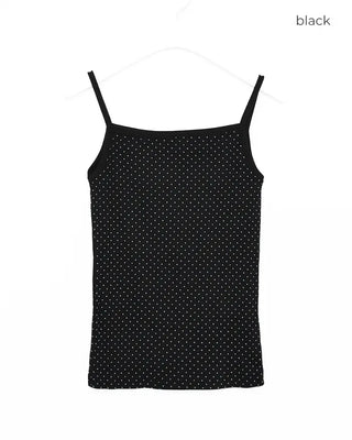 Pindot square neck camisole