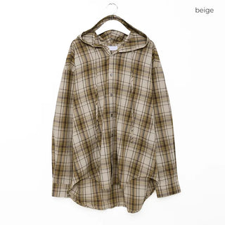 Hooded check shirt