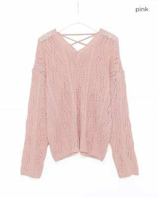 Openwork string knit