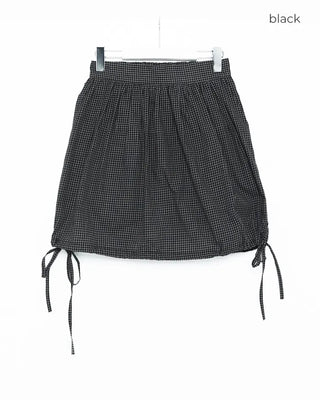 String check mini skirt