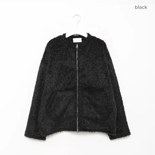 (Unisex) Shaggy Round Zip Jacket
