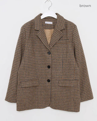 Oversized check jacket