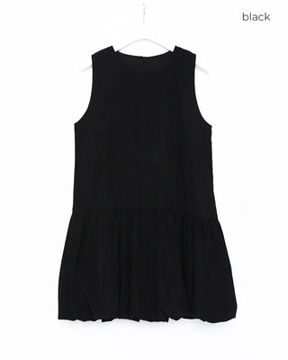 Balloon sleeveless midi dress