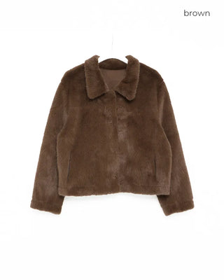 Colored fur jacket