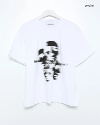 Face graphic short-sleeved T-shirt