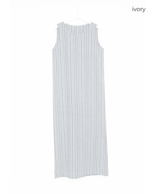 Linen striped dress