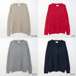 (Unisex) Soft V-Neck Knit