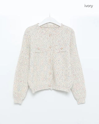 Tassel tweed cardigan