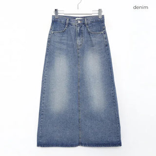 Denim long skirt