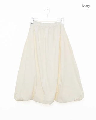 Elastic waist balloon nylon skirt