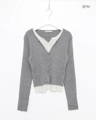 Layered-style cardigan
