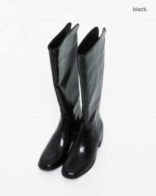 Leather long boots