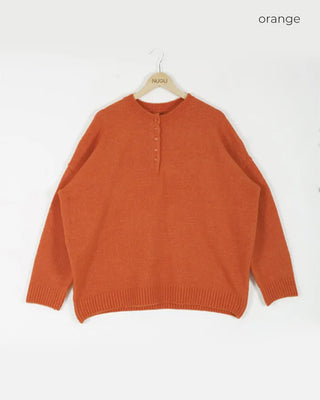 Button-up loose knit
