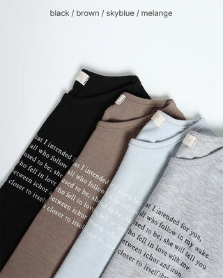 Mini lettering short-sleeved T-shirt