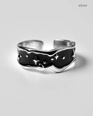Black Star Open Ring