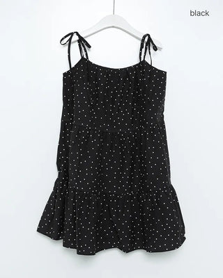 Polka Dot Can-Can String Mini Camisole Dress