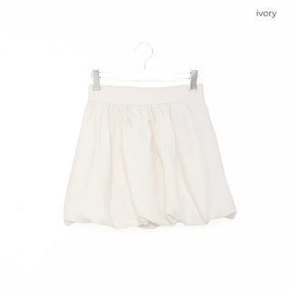 Shirred balloon mini skirt