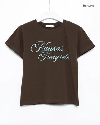 Lettering Slim Short-Sleeve T-Shirt