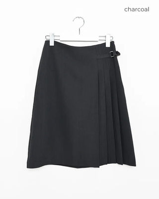 Pleated midi skirt