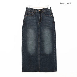Denim long skirt