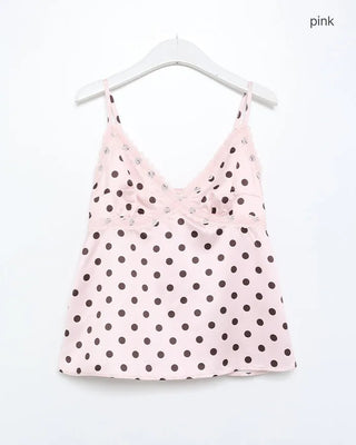 Dot lace point camisole