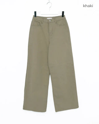Waist bag, elastic waistband, cotton wide-leg pants