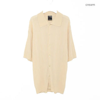 Short-sleeved knit cardigan