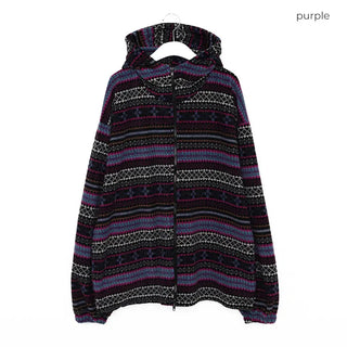 (Unisex) Ethnic Pattern Fleece Hoodie